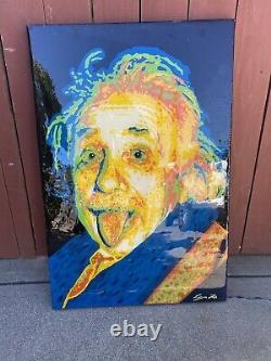 Peinture À La Main D'albert Einstein