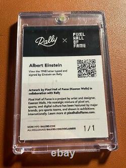 Rallye Rd Pixel Hall Of Fame Trading Card Albert Einstein Gold Vinyl 1/1