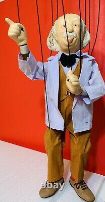 Rare Albert Einstein 9 Corde Marionette Puppet Roger Richman Beverly Hills 19