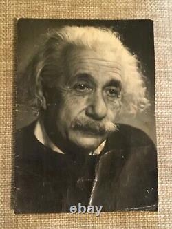 Rare Original Albert Einstein Photo Prix Nobel 4 X 5,5 Pouces Princeton