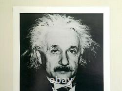 Rare Vintage 1988 Albert Einstein Estate Lithographie Imprimer Photo Portrait Affiche