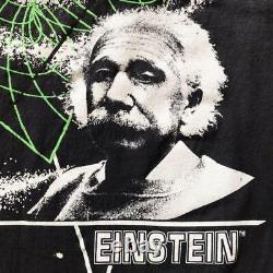 T-Shirt Vintage Super Rare des années 90 avec l'effigie d'Einstein pour hommes (tailles S et L) aux États-Unis.