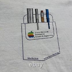 T-shirt Vintage 1997 Apple Macintosh Einstein E=MC2 MacSciTech Taille 2XL