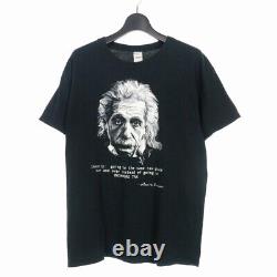 T-shirt à manches courtes Gildan à imprimé du visage d'Einstein pour homme en noir