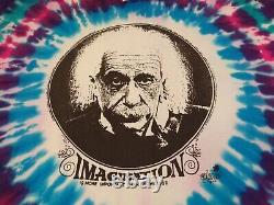 T-shirt vintage des années 90 d'Albert Einstein avec graphique recto-verso et couture unique, fabriqué aux USA en taille XXL.