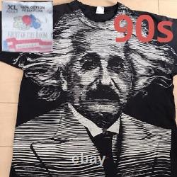 T-shirt vintage des années 90 d'Einstein en format grand extrêmement rare