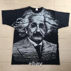 T-shirt vintage des années 90 d'Einstein en format grand extrêmement rare