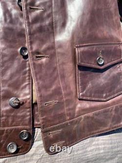 Veste LEVI'S VINTAGE CLOTHING Einstein Menlo Cossack pour hommes, couleur marron, taille M, édition limitée.
