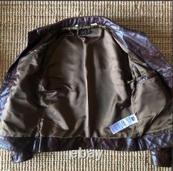 Veste en cuir Levi's LVC Menlo Cossack Einstein taille S marron vintage du Japon