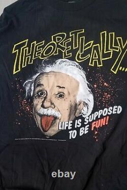 Vintage 1993 Albert Einstein T-shirt Noir Homme XL