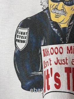 Vintage 2000s Albert Einstein Police Officer Artwork Promo Tee Chemise Taille XL