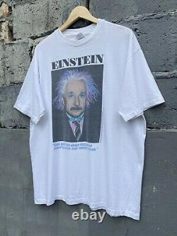 Vintage 90s Albert Einstein Licensed By Roger Richman Single Stitch White Tee
