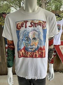 Vintage 90s Fred Babb Albert Einstein T-shirt Art Taille Grand