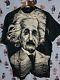 Vintage Albert Einstein All Over Imprimer T-shirt Aop 90s Taille Xl Single Stitch