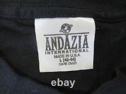 Vintage Andazia Albert Einstein Manches Longues Noire Taille L pour Hommes