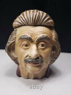 Vintage Comoys Of London Ceramic Pottery Tobacco Jar Humidor Figural Einstein