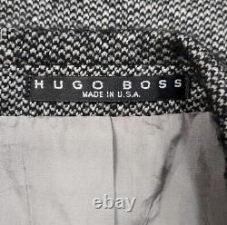 Vintage Hugo Boss 46r Einstein 100% Laine Vierge Blazer Noir