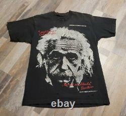 Vintage Vtg Albert Einstein Grand Visage T-shirt Edwards Teez Grand Single Stitch