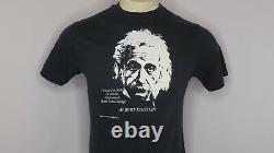 Vtg 80s Albert Einstein T Shirt Single Stitch Soft Thin M Science Art Tee