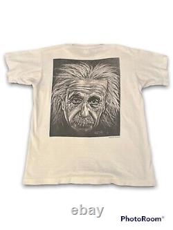 Vtg Bradford Gallery Albert Einstein Portrait T-shirt Single Stitch XL